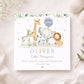 Personalised Safari Christening Naming Day Wrapping Paper