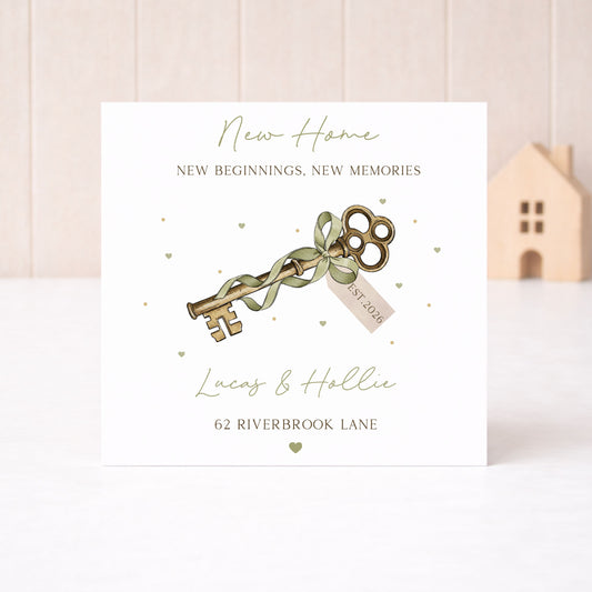 Personalised Key New Home Card