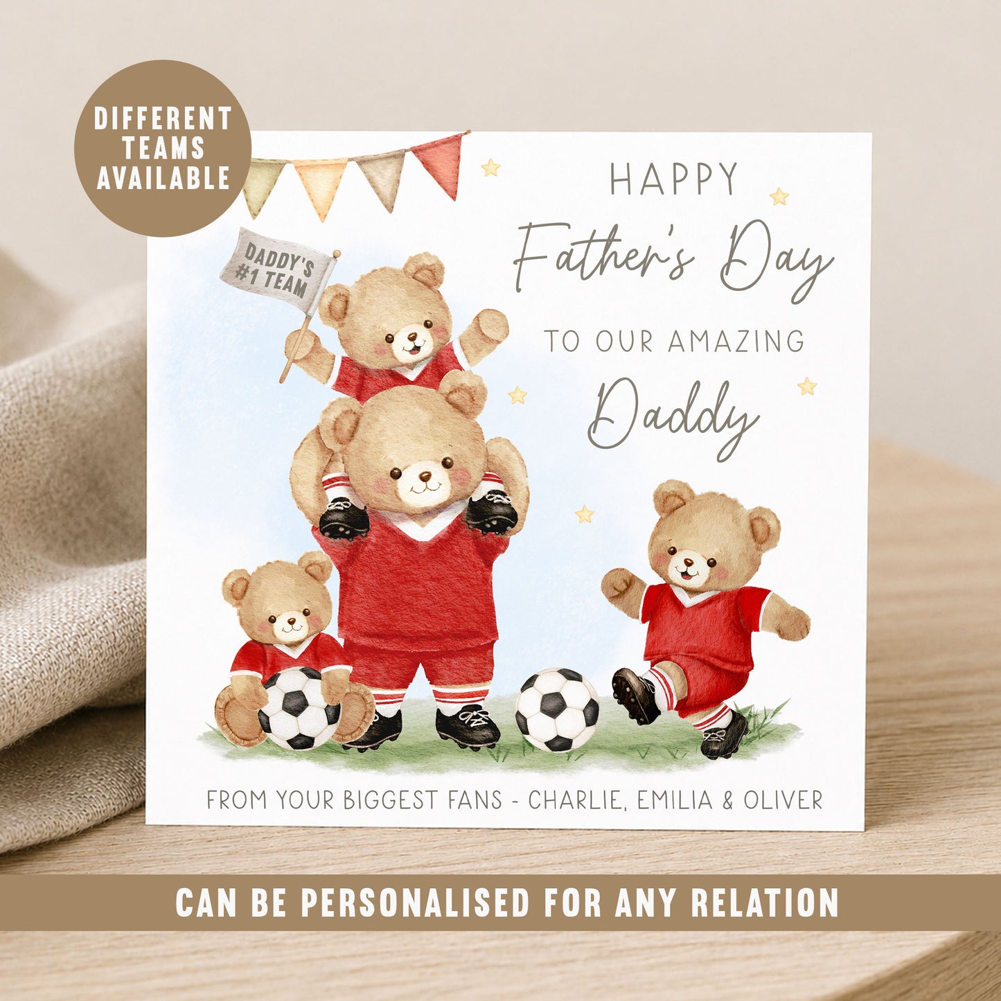 Personalised Football Father’s Day Card
