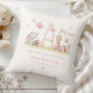 Personalised New Baby Girl Cushion