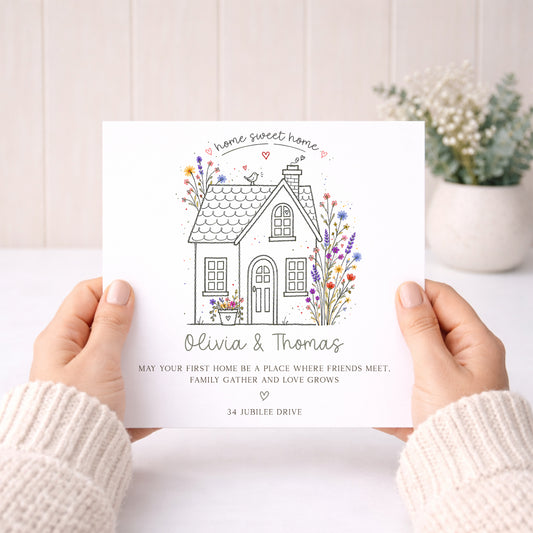 Personalised New Home Wildflower Card