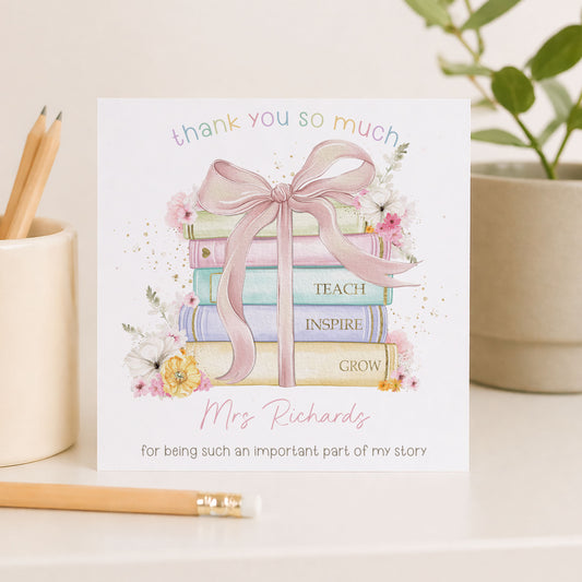 Personalised Thank You Card for Teacher