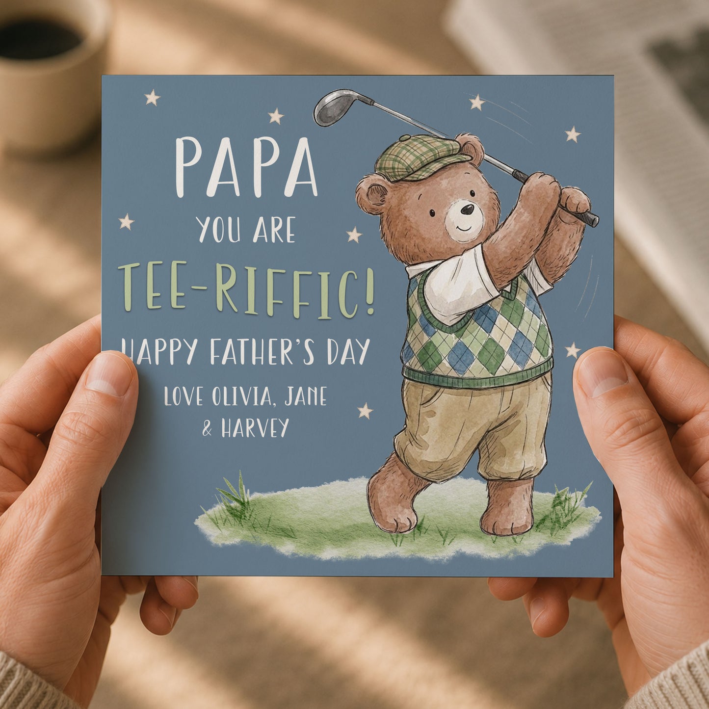 Personalised Tee-Riffic Father's Day Card