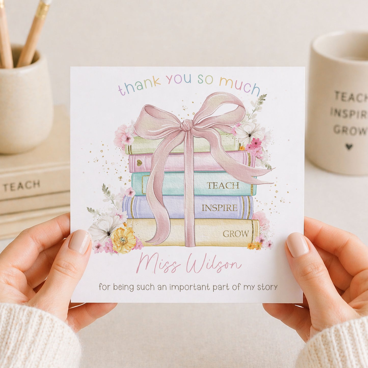 Personalised Thank You Card for Teacher