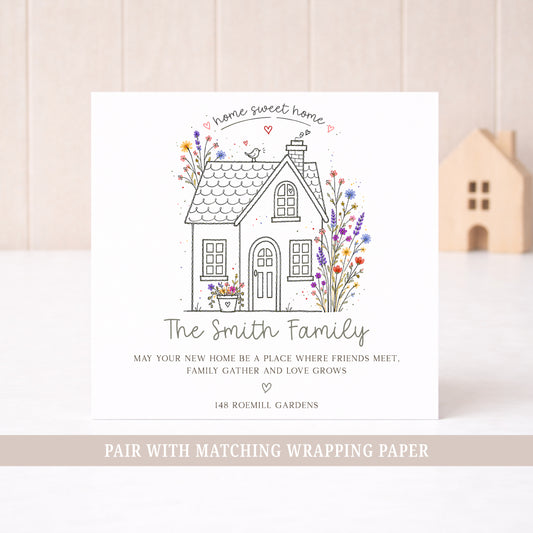 Personalised New Home Wildflower Card
