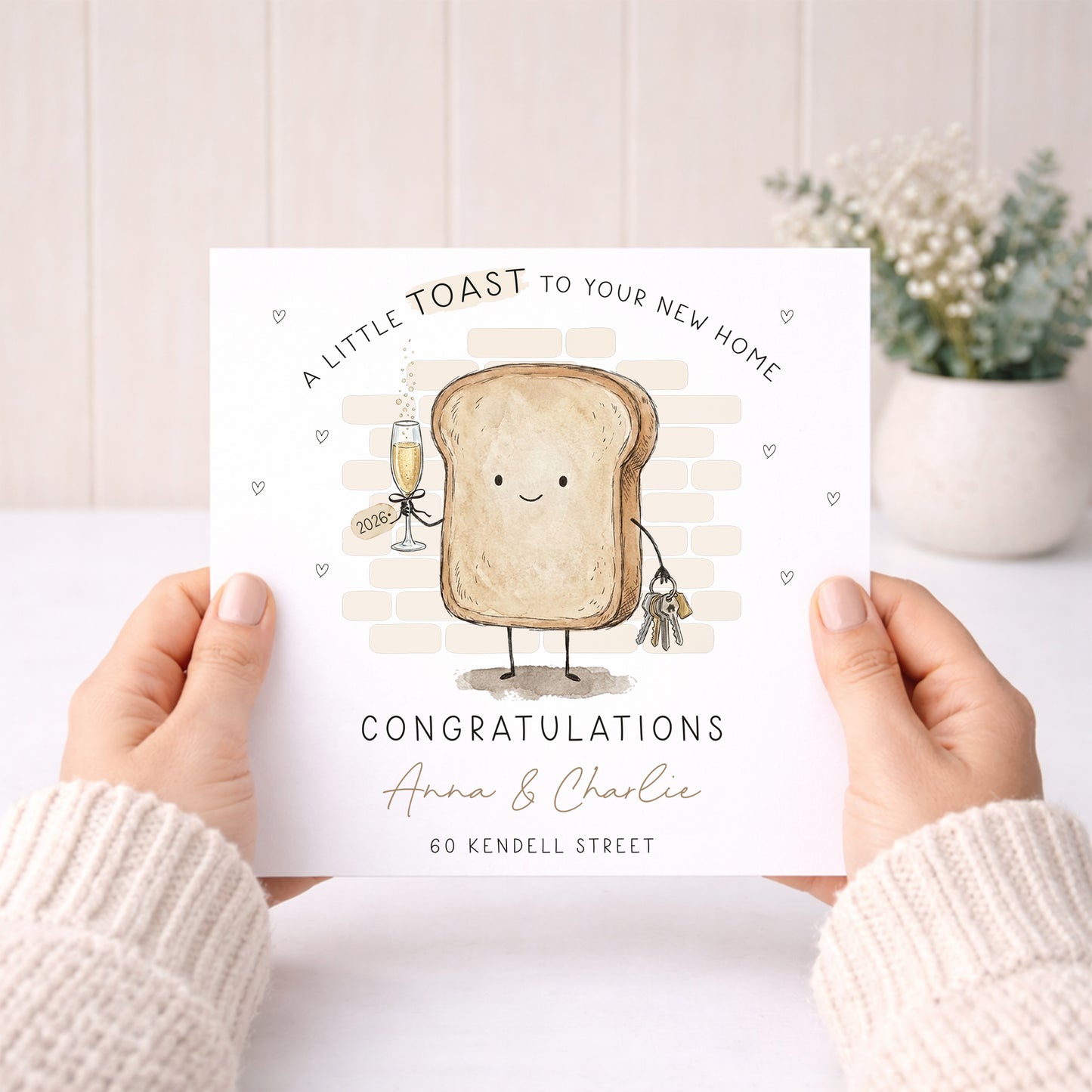 Personalised New Home Toast Card