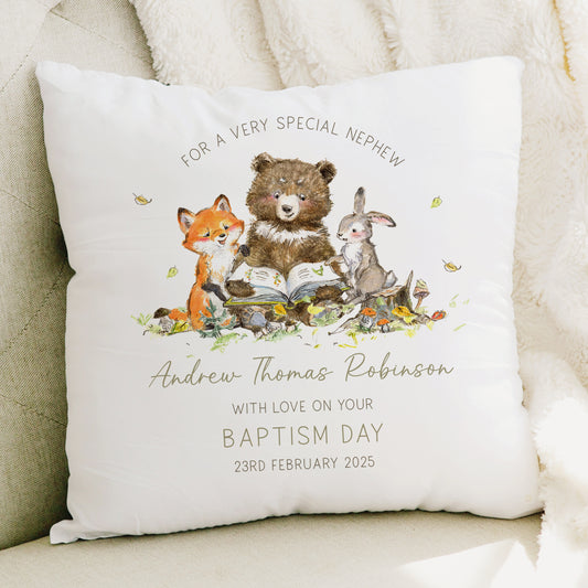 Personalised Cushion, Christening Gift, Baptism Gift, Naming Day Gift for Boys