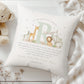 Personalised Safari Animals Cushion, Godson Christening Gift, Godson Baptism Gift