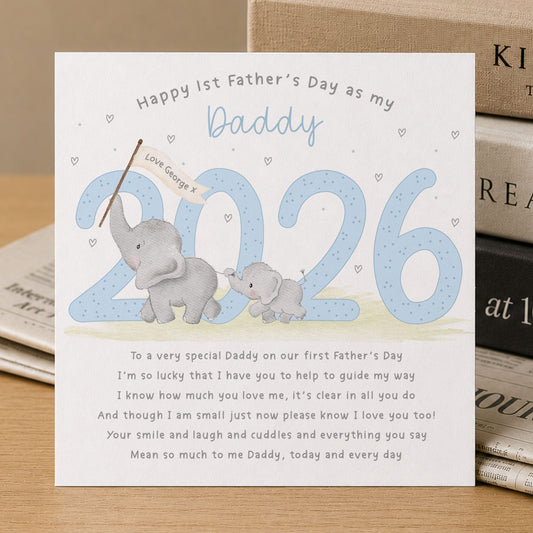 Personalised 1st Father's Day Card