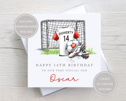 Personalised Football Birthday Card