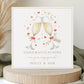 Personalised Champagne Flute Engagement Card