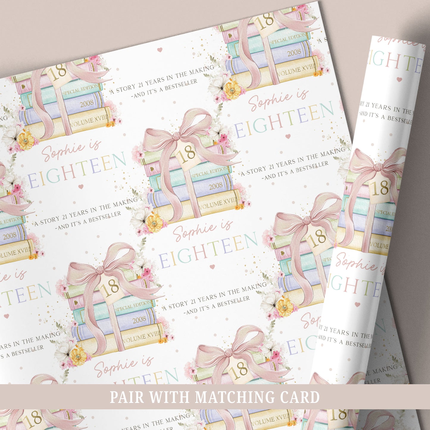 Personalised 18th Birthday Wrapping Paper