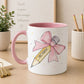 Personalised Pink Teacher Mug