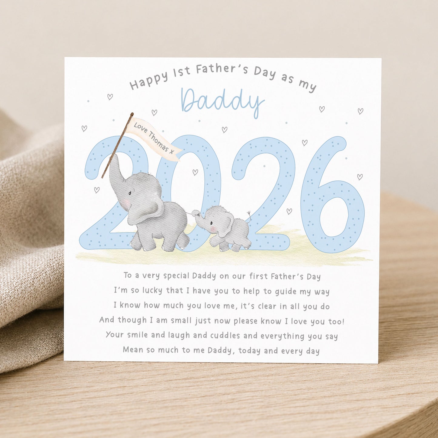 Personalised 1st Father's Day Card