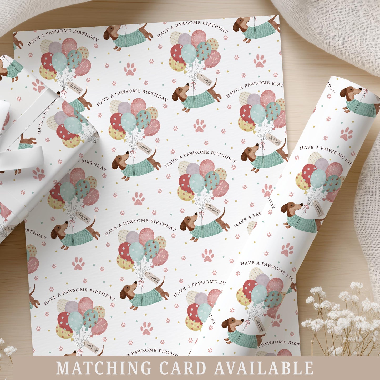 Personalised Dog Birthday Wrapping Paper
