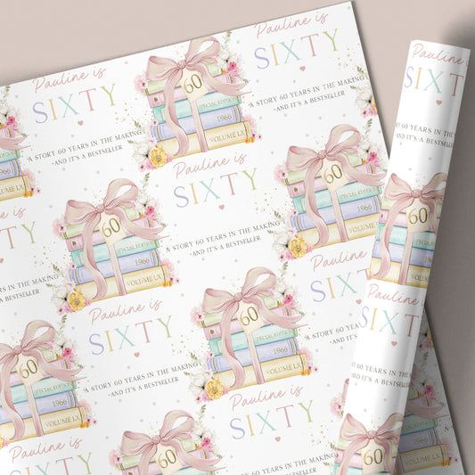 Personalised 60th Birthday Wrapping Paper