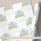 Personalised Blue Church Christening Baptism Day Wrapping Paper