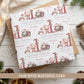 Personalised Baby's First Christmas wrapping paper for boys and girls, featuring a repeating festive design with a large number one, Santa Claus, a cute reindeer, snowman in a Christmas sleigh, presents and gold stars. This personalised 1st Christmas gift wrap can be customised with a child's name and relation, making it suitable for a Grandson, Granddaughter, Son, Daughter, Nephew, Niece, Godson or Goddaughter celebrating their very first Christmas.