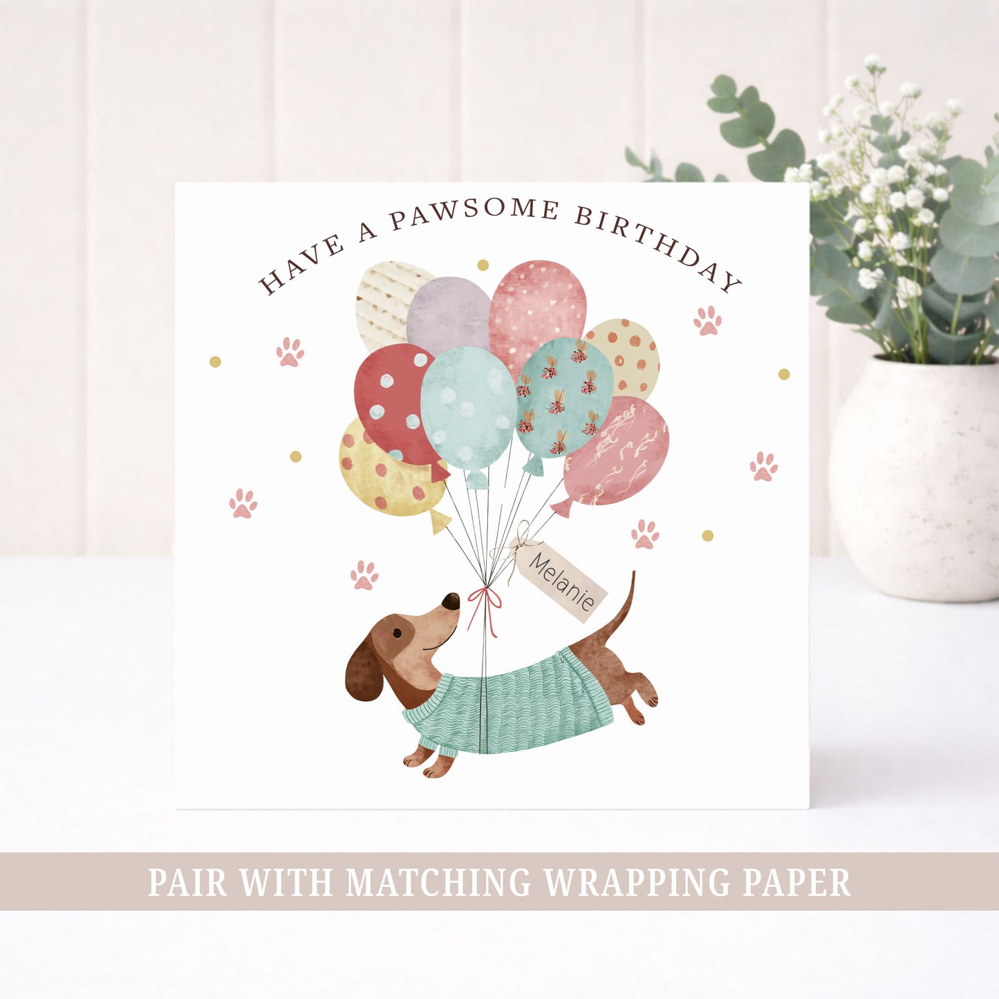 Personalised Dog Birthday Card