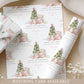 Personalised Girl's Pink First Christmas Mouse Gift Wrapping Paper