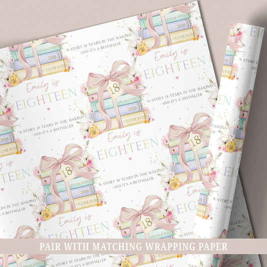 Personalised 18th Birthday Wrapping Paper