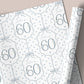 Personalised 60th Birthday Blue Floral Number Card