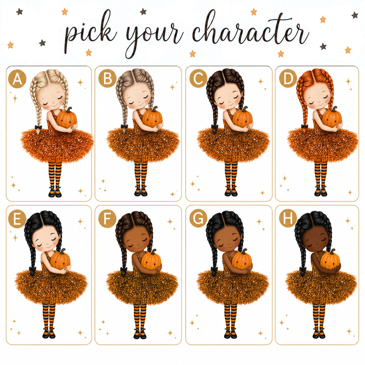 Personalised Granddaughter Halloween Card – Pumpkin Girl