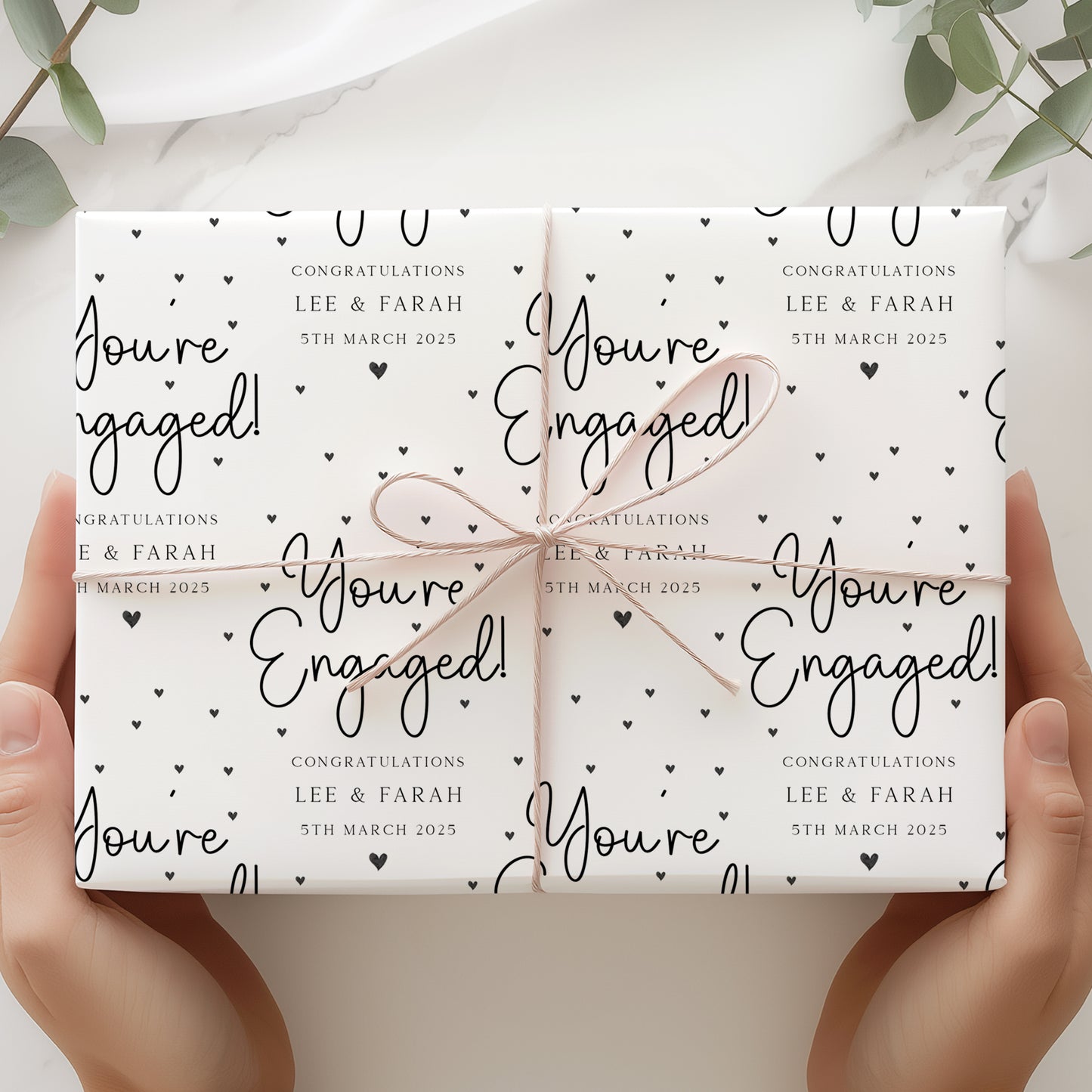 Personalised 'You're Engaged!' Engagement Gift Wrapping Paper