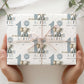 Personalised 1st Birthday Gift Wrapping Paper Blue Elephant