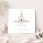 Personalised Christening, Baptism, Dedication Day Card, Floral Church