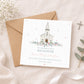 Personalised Girl's Christening, Baptism Wrapping Paper - Floral Church