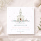 Personalised Christening, Baptism, Dedication Day Card, Floral Church