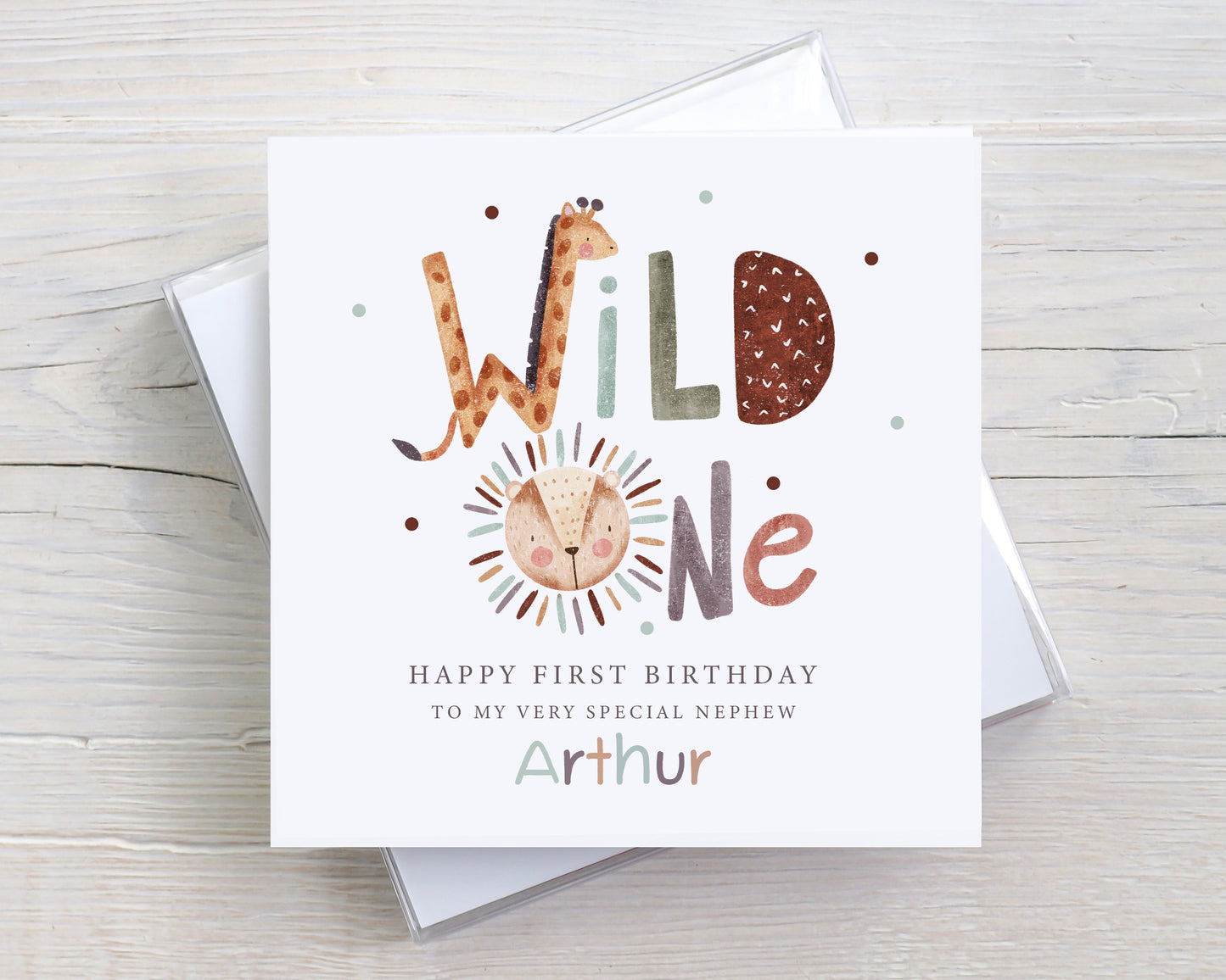 Personalised Wild One 1st Birthday Card