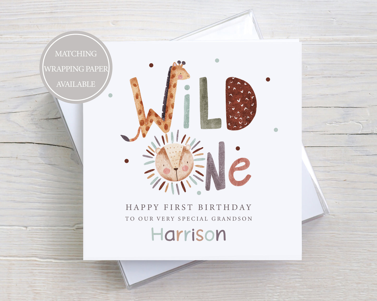 Personalised Wild One 1st Birthday Card