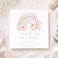 Personalised Pink Rainbow Christening, Baptism Card for Girls
