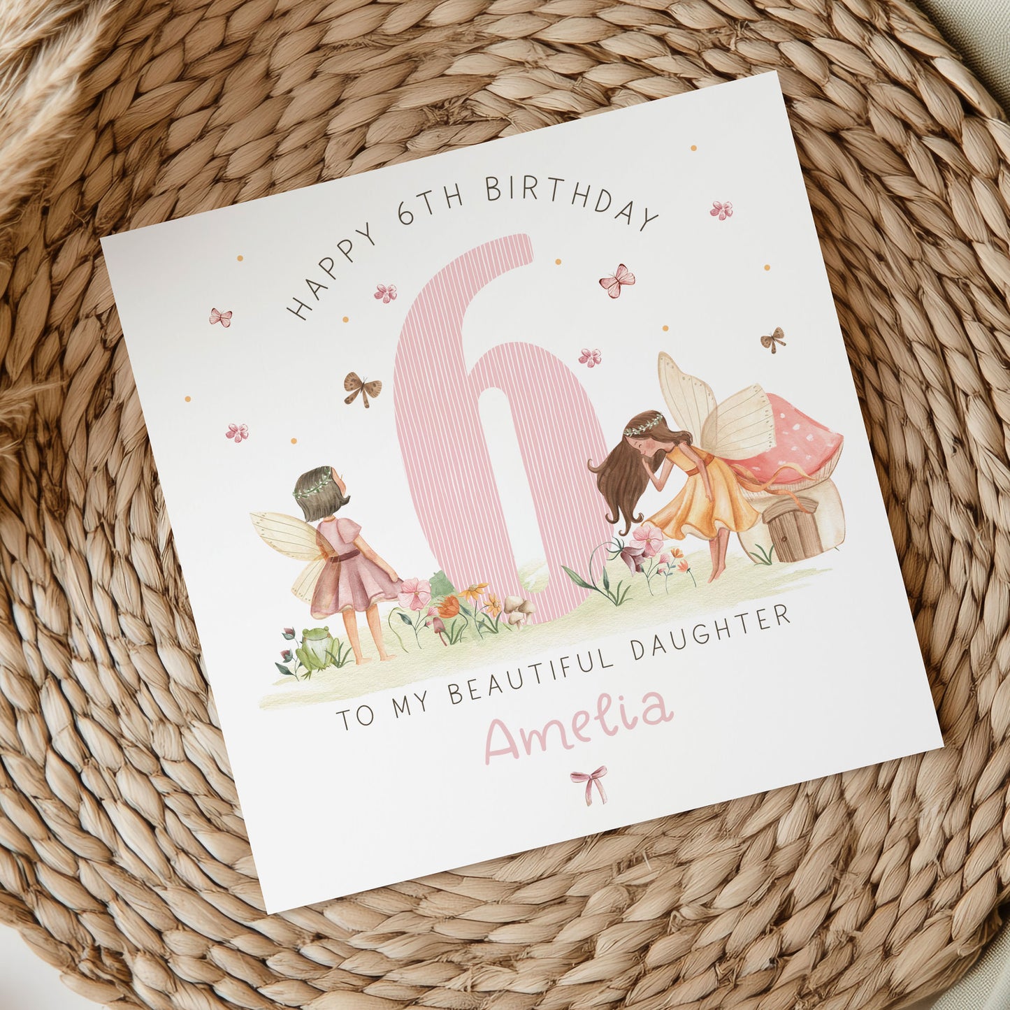 Personalised Girl's Fairy Birthday Card