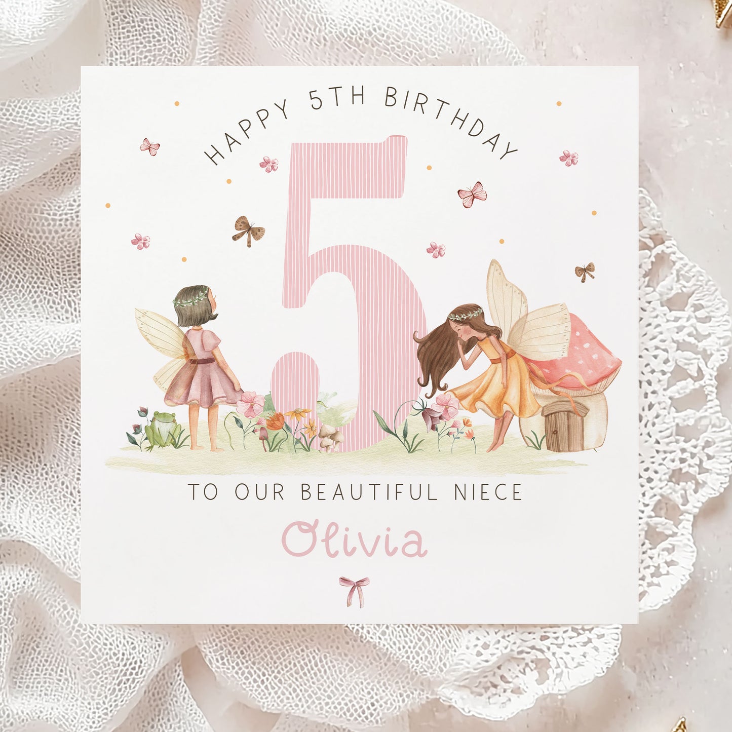 Personalised Girl's Fairy Birthday Card