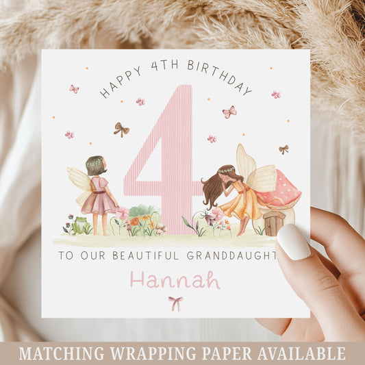 Personalised Girl's Fairy Birthday Card