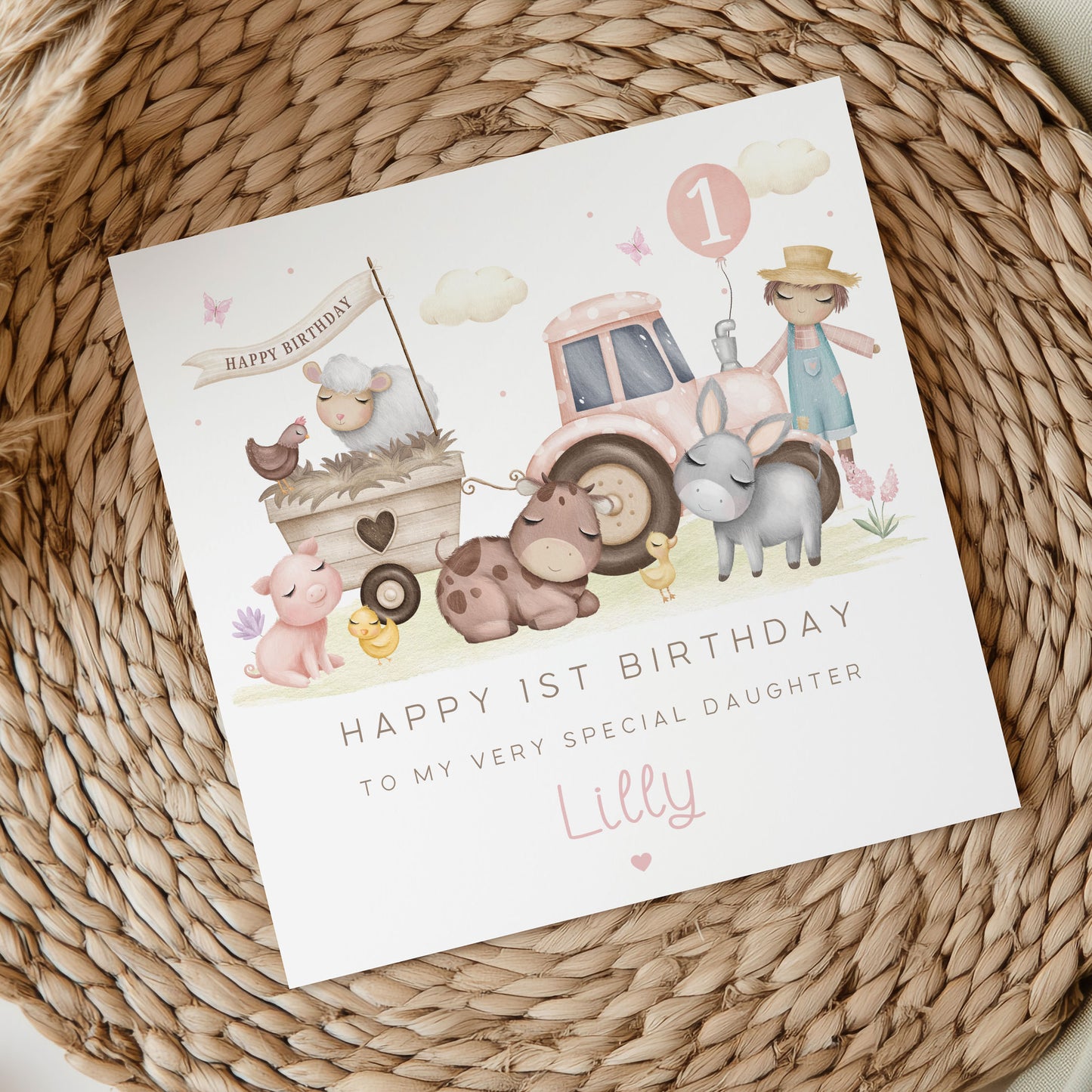 Personalised Girl's Farm Birthday Gift Wrapping Paper
