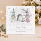 Personalised First Christmas Married Card – Christmas Gnome Couple