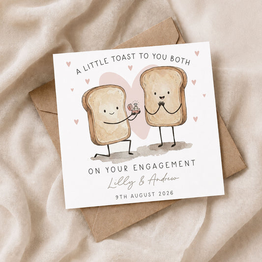 Personalised Engagement Toast Card