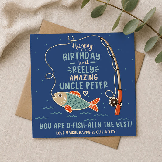 Personalised Fishing Birthday Card | Fisherman Card