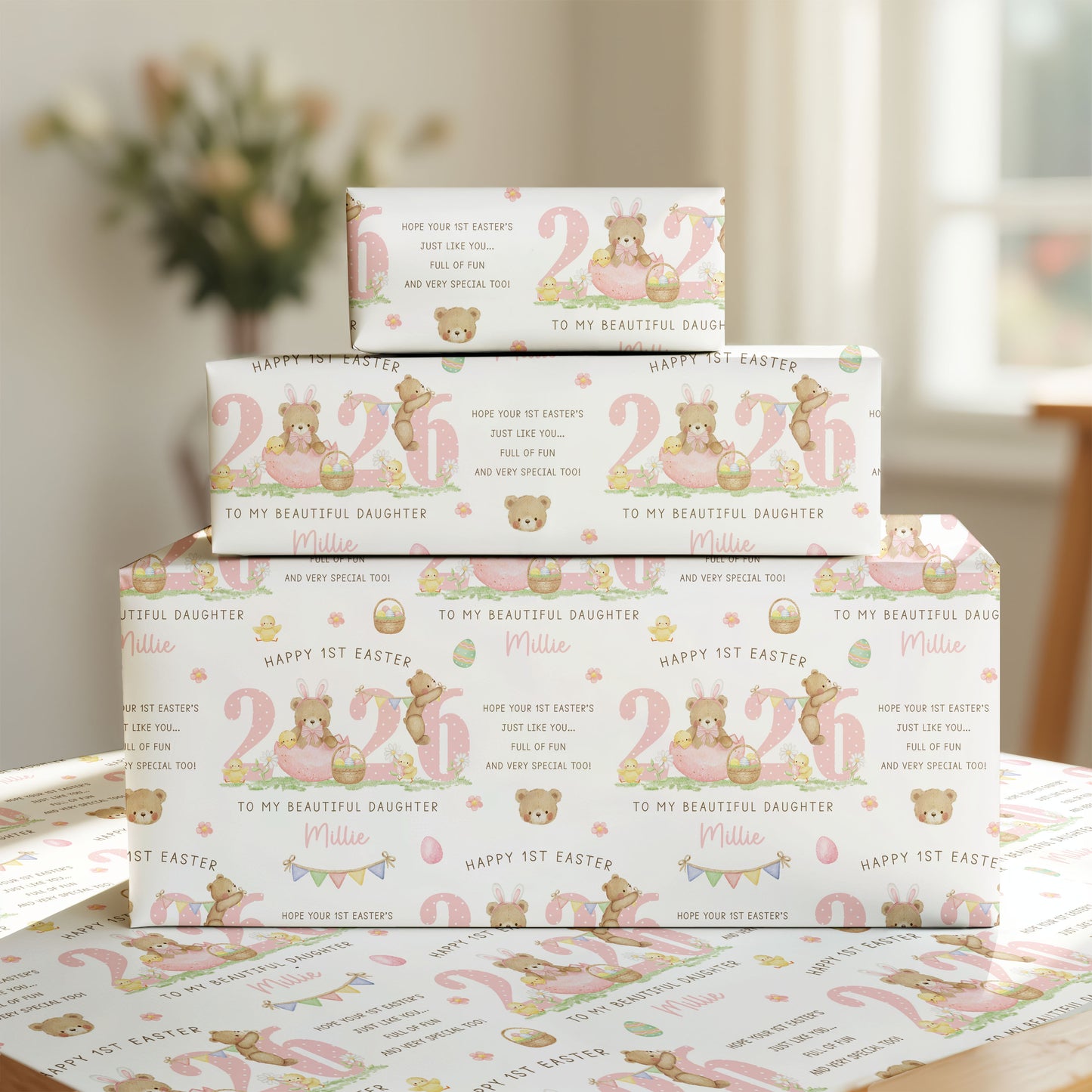 Personalised Girl's First Easter Card