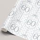 Personalised 60th Birthday Blue Floral Number Card