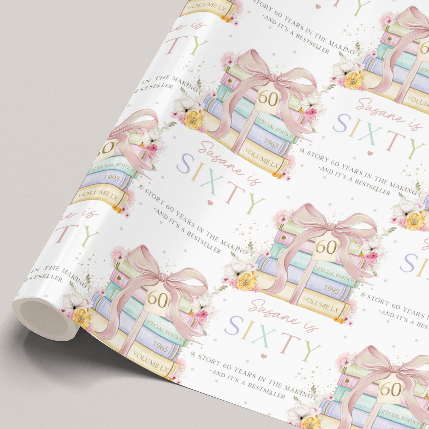 Personalised 60th Birthday Wrapping Paper