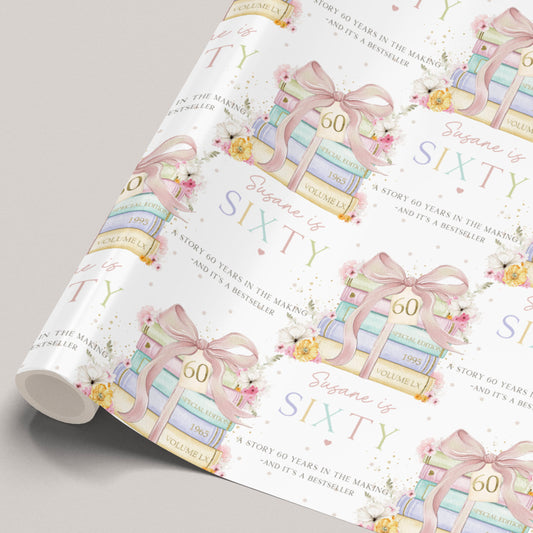 Personalised 60th Birthday Wrapping Paper
