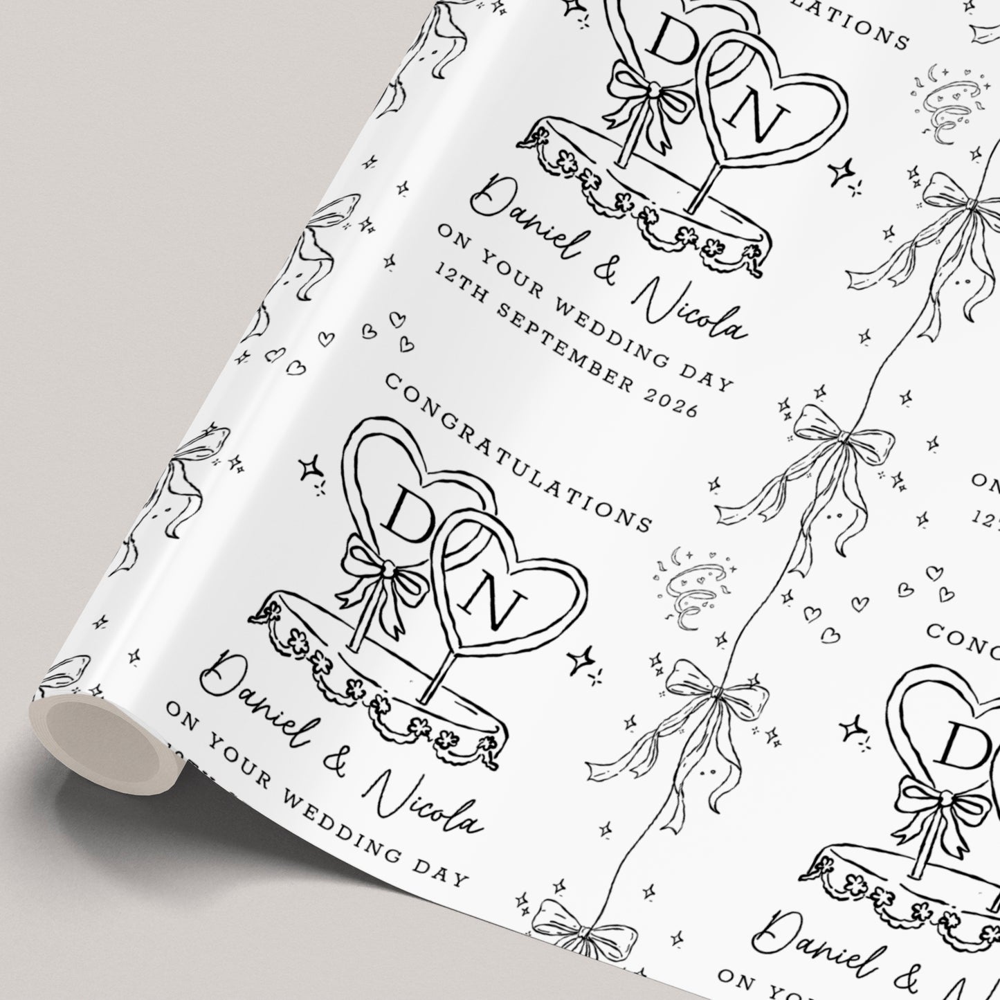 Personalised Wedding Cake Wedding Card