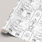 Personalised Wedding Wrapping Paper Champagne Glass