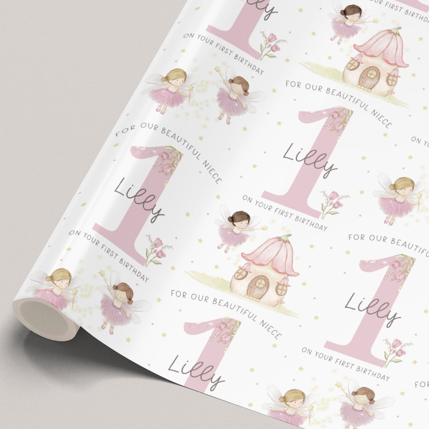Personalised Fairy 1st Birthday Card For Daughter