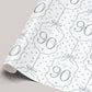 Personalised 90th Birthday Blue Floral Number Card